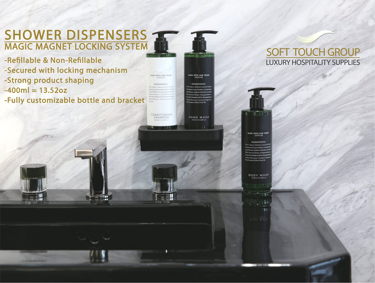 Soft Touch Hotel Shower Dispensers Hospitality Shower Dispensers